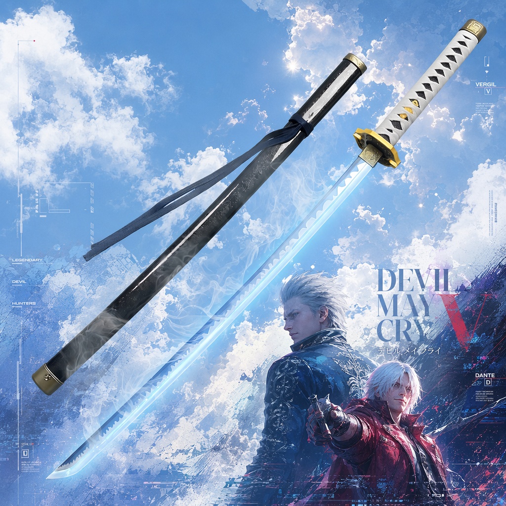 Cosplay Prop Katana - Espada de juguete de madera a