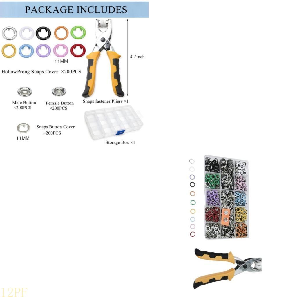 Cierres a presión metal 12PF 1 - Snap Plier Setter reseña y precio