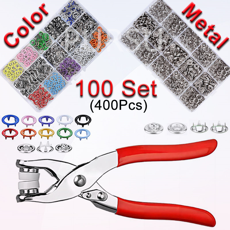 100 juegos de alicates a presi - Snap Fastener Set reseña y precio